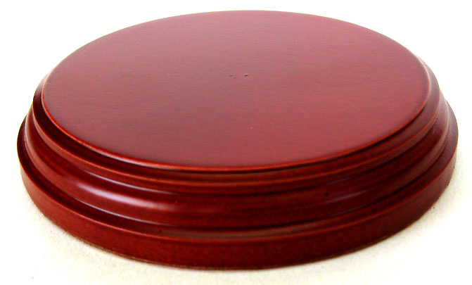 WOODEN BASE Round 6,5cm Mahogany 