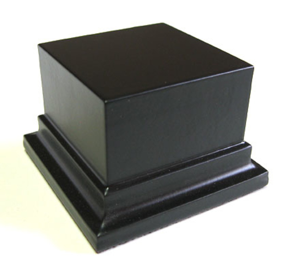 WOODEN BASE STAND Square 6x6 Negro 