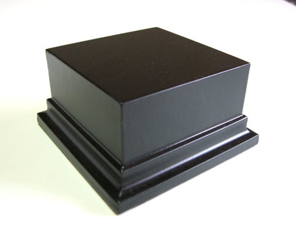 WOODEN BASE STAND Square 8x8 Black 