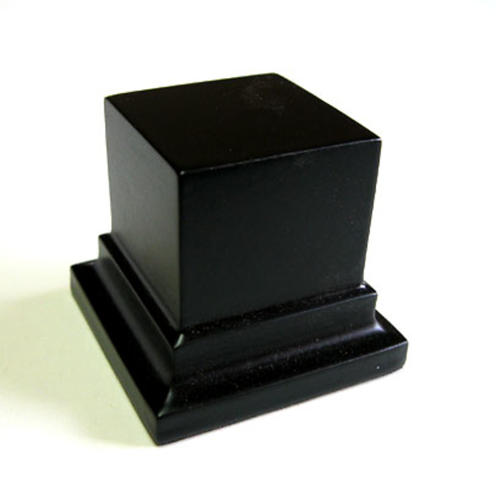PEANA PEDESTAL Cuadrada 4x4 Negro - Peanas de madera para modelismo,  Peana/Pedestal DM para miniaturas/warhammer 