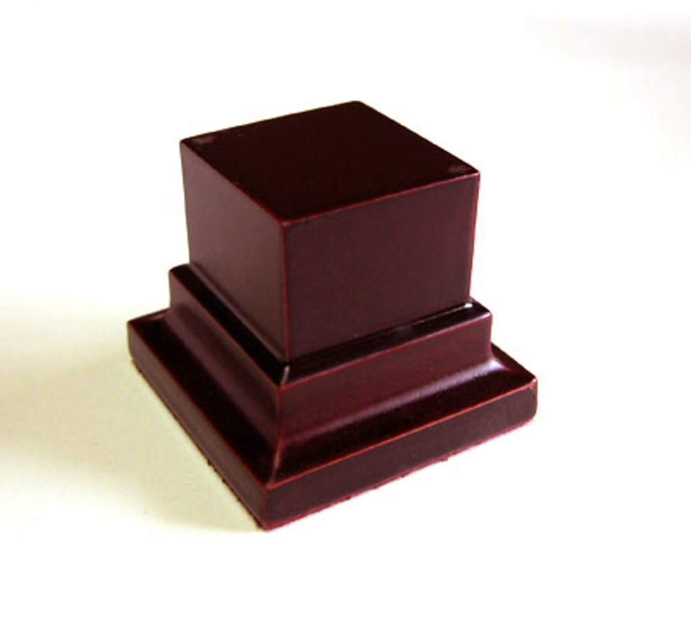 WOODEN BASE STAND Square 3x3 Mahogany 