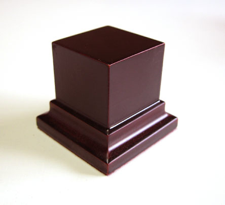 WOODEN BASE STAND Square 5X5 mahogany 
